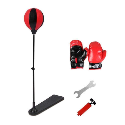 Purpton Martial Arts 70cm~106cm Height Tumbler Vertical boxing ball target Punching Ball Speed Ball with Gloves for Children free shipping