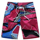 Purpton Mens Swimwear 1521 rose red / M Men Beach Shorts Casual Print Board Shorts Brand Clothing Polyester Quick Dry Boardshorts Bermuda Masculina 2017 Summer 5XL 6XL