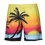Purpton Mens Swimwear K120 / S NIBESSER Brand Summer Beach Style Men Beach Shorts Quick Dry Men Printed Board Shorts Fashion Knee Length Short Trouser
