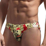 Purpton Mens Swimwear red / S KWAN.Z swimwear 2017 men short brand male board shorts skeleton printing triangular swimsuit trunks beach shorts maillot de bain