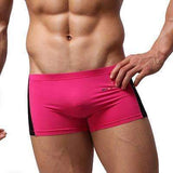 Purpton Mens Swimwear rose red / L KWAN.Z Men's Shorts Swimwear patchwork simple fashion men's swimwear men board shorts brave person beach shorts zwembroek heren