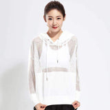 Purpton Women's Shirt White / S Female Mesh Hoodies Yoga Coat Workout Long Sleeved T Shirt Outdoors Running Sport Jacket Yoga Sportswear 2018 New Sportwear