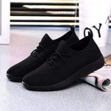 Swim4Fit Black / 8 Women's Breathable Sneakers, Ladies Sport Air Mesh Shoes, Running Slip On, Black/White/Brown/Purple Walking Shoes, Women Flats
