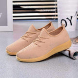 Swim4Fit Brown / 8 Women's Breathable Sneakers, Ladies Sport Air Mesh Shoes, Running Slip On, Black/White/Brown/Purple Walking Shoes, Women Flats