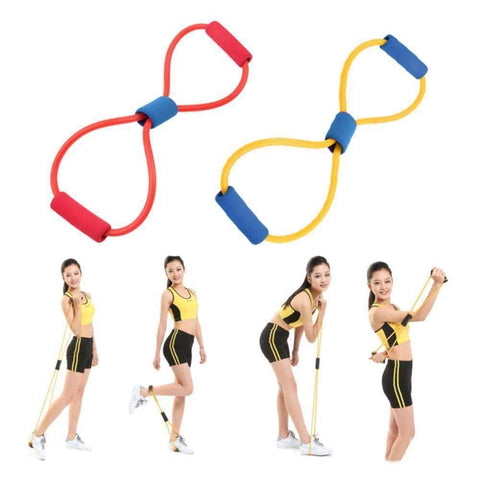 Purpton Fitness Equipment Resistance 8 Type Muscle Chest Expander Rope Workout Pulling Exerciser Fitness Exercise  Tube Sports Yoga new the same strength