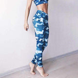 Purpton Leggings Blue / S Women Yoga Pants Digital Camouflage Print Elastic Leggings Quick Dry Skinny Sport Fitness Leggings Gym Trousers