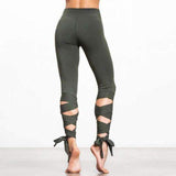 Purpton Leggings Green / S Women Ballerina Yoga Pants Sport Leggings Fitness Cross Yoga High Waist Ballet Dance Tight Bandage Yoga Cropped Pants Sportswear