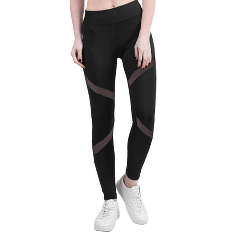 Purpton Leggings New Quick-drying Net Yarn Yoga Pants Black High Waist Elastic Running Fitness Slim Sport Pants Gym Leggings for Women Trousers