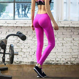 Purpton Leggings Red / S Women High Elasticity Slim Tight Quick Drying Breathable Running Fitness Pants Stretched Sports Gym Clothes Leggings Yoga Pants