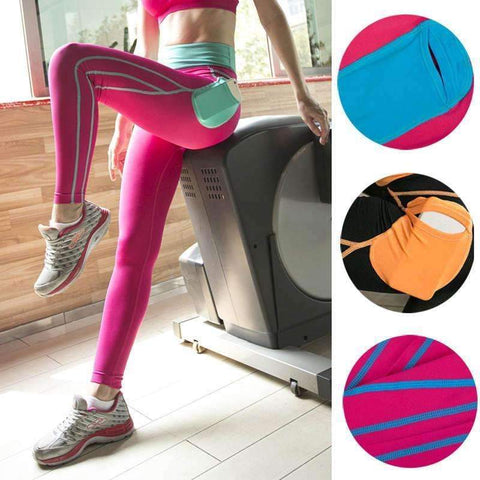 Purpton Leggings Women Tights Sports Leggings Yoga Pants Running Patchwork Breathable Fitness Skinny Pants Slim Gym Leggings Push Up Sexy Trouser