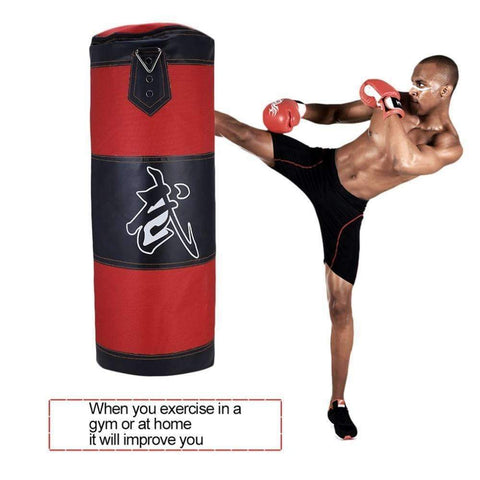 Purpton Martial Arts 70cm sandbag EMPTY Training Fitness MMA Boxing Bag Hook Hanging Kick Fight Bag Sand Punch Punching Bag Sandbag Hot