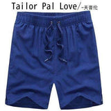 Purpton Mens Swimwear 1408 navy blue / M Shorts Men Beach Casual Polyester Solid Couples Beachwear Shorts Boardshorts 2017 Summer Bermuda Masculina Quick Dry