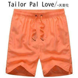 Purpton Mens Swimwear 1408 orange / M Shorts Men Beach Casual Polyester Solid Couples Beachwear Shorts Boardshorts 2017 Summer Bermuda Masculina Quick Dry