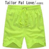 Purpton Mens Swimwear 1408 yellow / M Shorts Men Beach Casual Polyester Solid Couples Beachwear Shorts Boardshorts 2017 Summer Bermuda Masculina Quick Dry