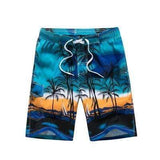 Purpton Mens Swimwear 1701 blue / M Men hawaiian Shorts Mens Print Casual Board Shorts Boardshorts Summer Beach Clothing Polyester Quick Drying 2017 Hot