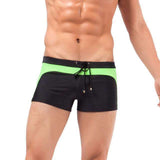 Purpton Mens Swimwear Black Green / M NIBESSER Brand Fashion Pathchwork Board Shorts Men Flat Underwear Elastic Beach Shorts Summer Beachwear Casual Trouser