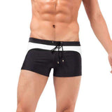 Purpton Mens Swimwear Black White / M NIBESSER Brand Fashion Pathchwork Board Shorts Men Flat Underwear Elastic Beach Shorts Summer Beachwear Casual Trouser