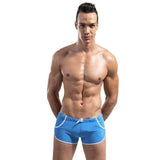 Purpton Mens Swimwear Blue / L Mens Swimming Trunks Shorts Wear Front Tie with Pocket Pants Swimsuit BK L