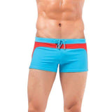 Purpton Mens Swimwear Blue Red / M NIBESSER Brand Fashion Pathchwork Board Shorts Men Flat Underwear Elastic Beach Shorts Summer Beachwear Casual Trouser