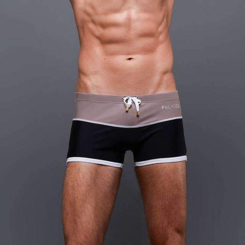 Purpton Mens Swimwear Gray Black / M NIBESSER Brand Fashion Patchwork Board Shorts Men Breathable Quick Dry Beach Shorts Flat Underwear Summer Beachwear 2018 New