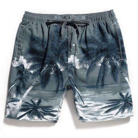 Purpton Mens Swimwear Gray / XL NIBESSER Board Shorts Men 2018 Summer Tree Printed Casual Breathable Quick Dry Beach Swimwear Shorts Clothing Plus Size 5XL XXXL