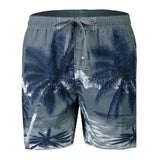 Purpton Mens Swimwear Gray / XL NIBESSER Brand Fashion Tree Pattern Men Beach Shorts Drawstring Board Shorts Men Plus Size 5XL Summer Beachwear Casual Trouser