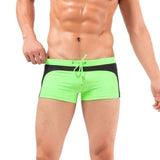Purpton Mens Swimwear Green Black / M NIBESSER Brand Fashion Pathchwork Board Shorts Men Flat Underwear Elastic Beach Shorts Summer Beachwear Casual Trouser