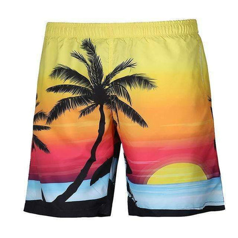 Purpton Mens Swimwear K120 / S NIBESSER Brand Summer Beach Style Men Beach Shorts Quick Dry Men Printed Board Shorts Fashion Knee Length Short Trouser