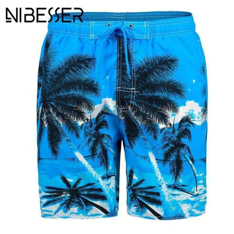 Purpton Mens Swimwear NIBESSER Board Shorts Men 2018 Summer Tree Printed Casual Breathable Quick Dry Beach Swimwear Shorts Clothing Plus Size 5XL XXXL