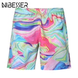 Purpton Mens Swimwear NIBESSER Men Swimwear Shorts Camouflage Style Male Casual 3D Digital Print Lovely BeachShorts Street Hip Hop Loose Shorts XXL