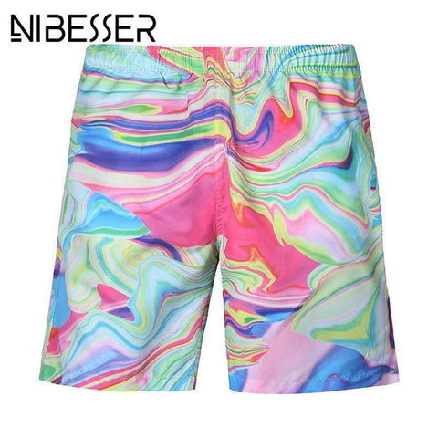 Purpton Mens Swimwear NIBESSER Men Swimwear Shorts Camouflage Style Male Casual 3D Digital Print Lovely BeachShorts Street Hip Hop Loose Shorts XXL