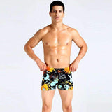 Purpton Mens Swimwear Orange / L Mens Swimming Trunks Shorts Wear Front Tie Printed Pants Swimsuit