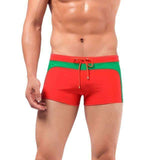 Purpton Mens Swimwear Red Green / M NIBESSER Brand Fashion Pathchwork Board Shorts Men Flat Underwear Elastic Beach Shorts Summer Beachwear Casual Trouser