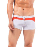 Purpton Mens Swimwear White Red / M NIBESSER Brand Fashion Pathchwork Board Shorts Men Flat Underwear Elastic Beach Shorts Summer Beachwear Casual Trouser