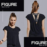 Purpton Women's Shirt Black / S 2018 Women Shirts Newest Sexy Quick Dry Workout Sport Open Back Yoga Top T Shirts Short Sleeve For Women fitness gym sports tops