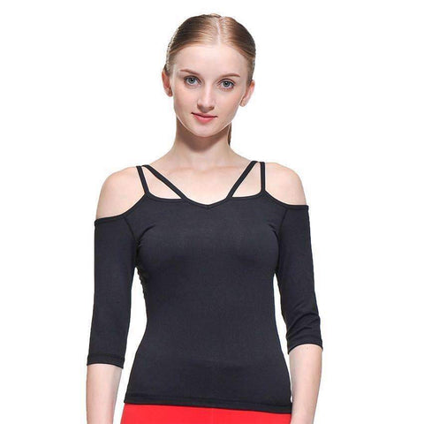 Purpton Women's Shirt Black / S Women Half Sleeve Sport T-shirt  Fitness Yoga Tights Tank Cropped Top Gym Sportswear Clothing Blouse Running Singlet CXT009