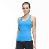 Purpton Women's Shirt BLUE / L Women Fitness Tights Yoga Vest Gym Sports Sleeveless Shirts Compression Female T-shirt Nylon Sexy Sportswear Tank Top