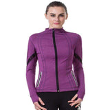 Purpton Women's Shirt Purple / L Women Yoga Jacket Fitness Running Shirt For Women Sportswear Elastic Tight Gym Roupa de Academia Zipper Fitness Clothes