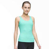 Purpton Women's Shirt Turquoise / L Women Sports Sleeveless Shirts Gym Fitness Vest Breathable Quick Dry Spandex Yoga Tank Top Ladies Sportswear Running Shirts