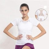 Purpton Women's Shirt White / S Summer Style Fitness Women Sports T-shirt Running Short Sleeve Quick Dry Breathable Gym Sexy Hollow Nylon Sportswear Tops