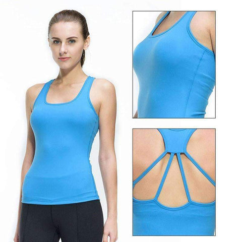 Purpton Women's Shirt Women Fitness Tights Yoga Vest Gym Sports Sleeveless Shirts Compression Female T-shirt Nylon Sexy Sportswear Tank Top