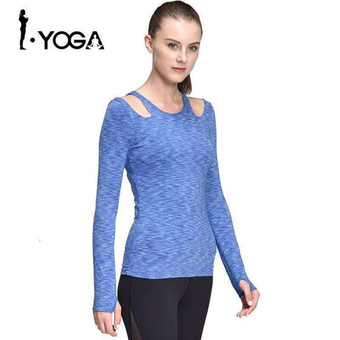 Purpton Women's Shirt Women Yoga Tops Compression T-Shirt Running Tights Woman Long Sleeve Running Clothes Long Sleeve Yoga Tops with Bra