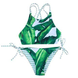 Purpton Womens Wear B / S Adjustable Strap Bikini Set Swimsuit