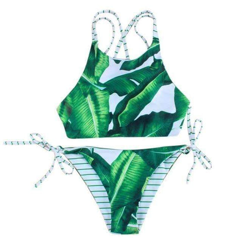 Purpton Womens Wear B / S Adjustable Strap Bikini Set Swimsuit