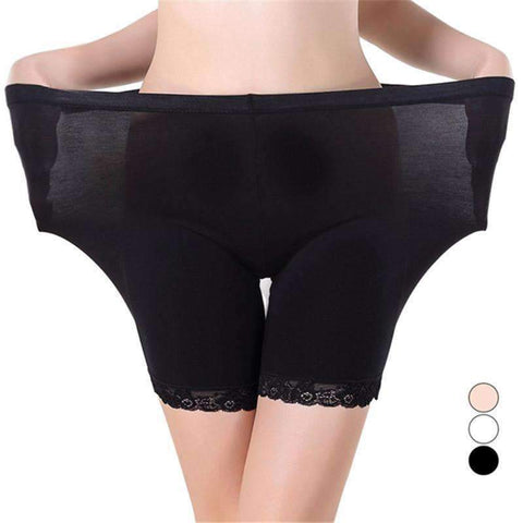 Purpton Womens Wear Fitness Sport Yoga Pants Safety Shorts Summer Large Size Women Bamboo Fiber Lace Leggings Yoga Trousers