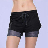 Purpton Womens Wear Honeycomb Gray / S New Sports Womens Running Shorts 2 In 1 Yoga Tights Short Sports Exercise Fitness Leggings Gym Outdoor Female Trousers