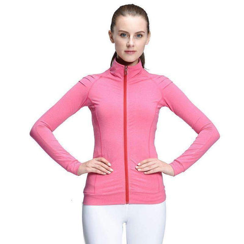 Purpton Womens Wear J004PK / L Women'S Winter Jackets Women Dry Fit Running Jacket Gym Fitness Jackets For Women Sports Yoga Jacket Long Sleeve Vest