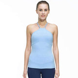 Purpton Womens Wear LIGHT BLUE / L Fitness Women Sleeveless Shirts Jogging Vest Gym Sports Running Clothes Tight Yoga Top with Breathable Quick Dry Spandex