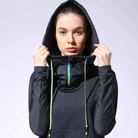 Purpton Womens Wear Women Outdoor Sport Loose Jackets Yoga Fitness Long Sleeve Running Cool Hoodies Spring Autumn Shirt Breathable Hooded Sweater