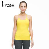 Purpton Womens Wear Yellow / L Women Fitness Gym Sports Yoga Vest Sexy Sleeveless Shirts Running Clothes with Breathable Quick Dry Spandex Tank tops